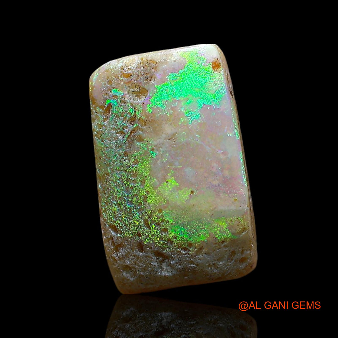 3.00 Cts Natural Australian Fire Opal Loose Gemstone Square Cabochon 13x8x4 mm AE-466