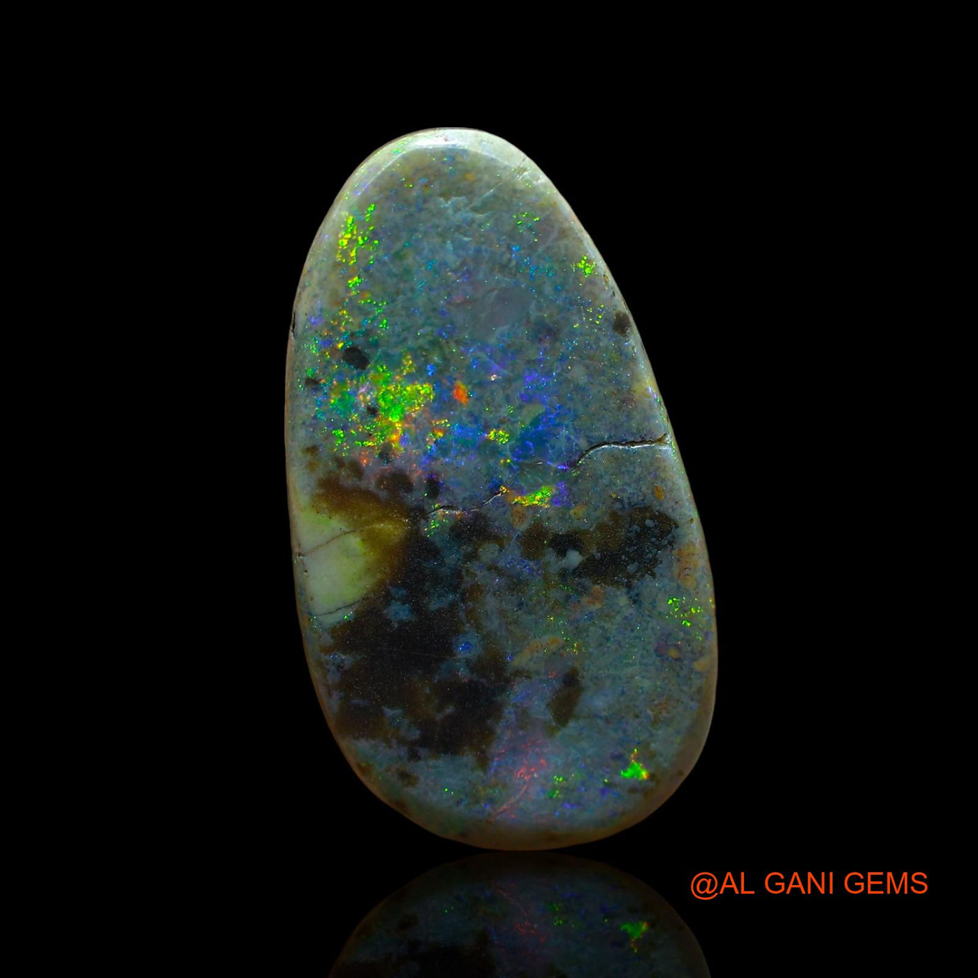 6.00 Cts Natural Australian Fire Opal Loose Gemstone Fancy Cabochon 19x10x4 mm AE-46