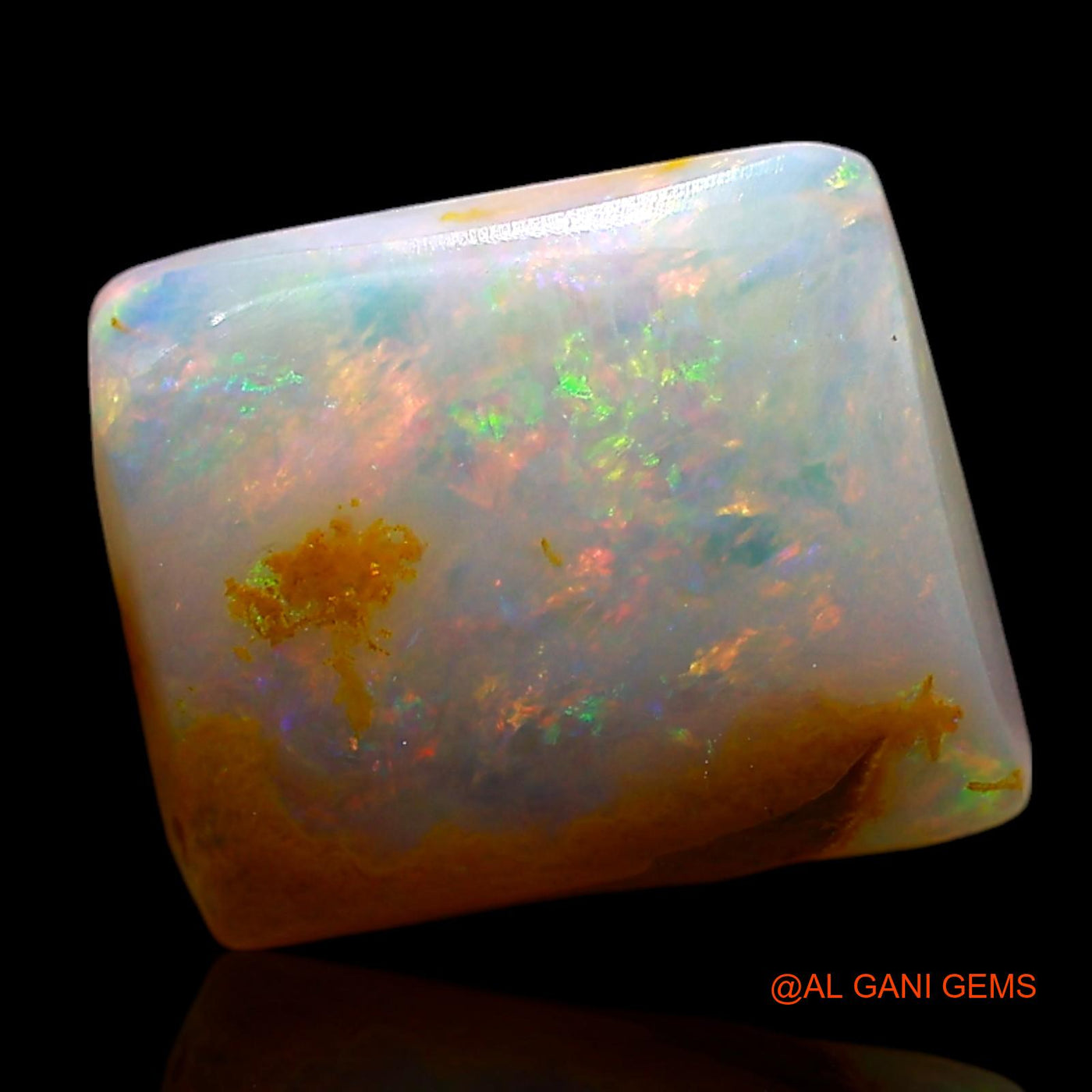 2.00 Cts Natural Australian Fire Opal Loose Gemstone Square Cabochon 11x9x3 mm AE-472