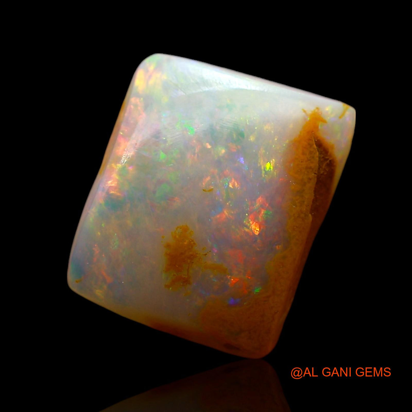 2.00 Cts Natural Australian Fire Opal Loose Gemstone Square Cabochon 11x9x3 mm AE-472