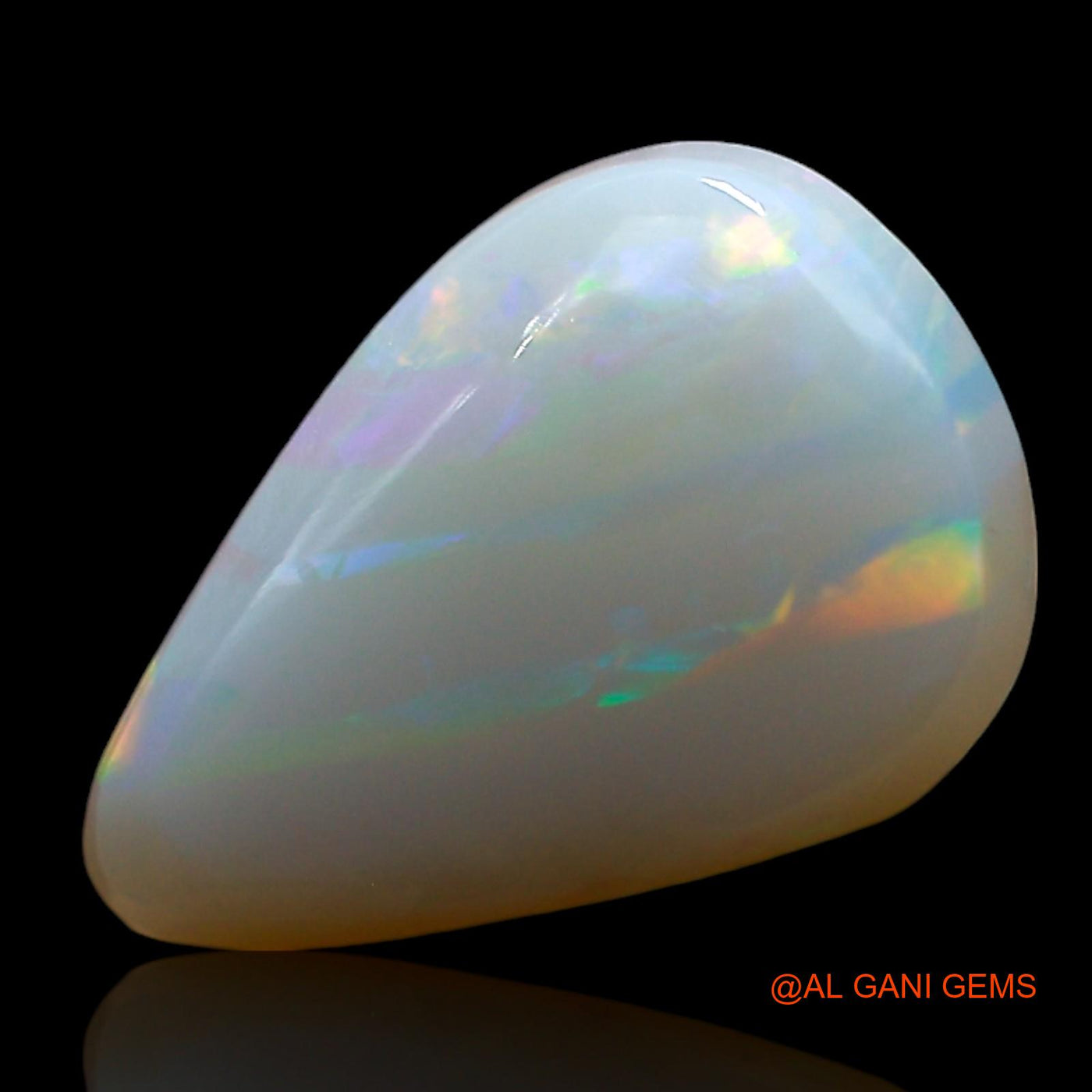 2.00 Cts Natural Australian Fire Opal Loose Gemstone Pear Cabochon 13x9x3 mm AE-474