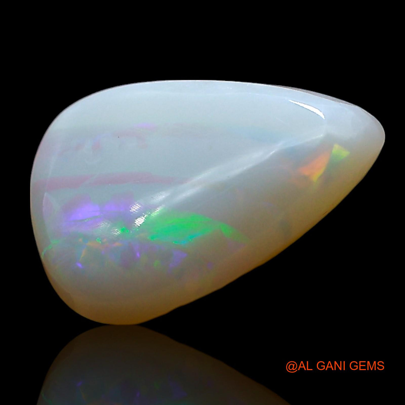 2.00 Cts Natural Australian Fire Opal Loose Gemstone Pear Cabochon 13x9x3 mm AE-474