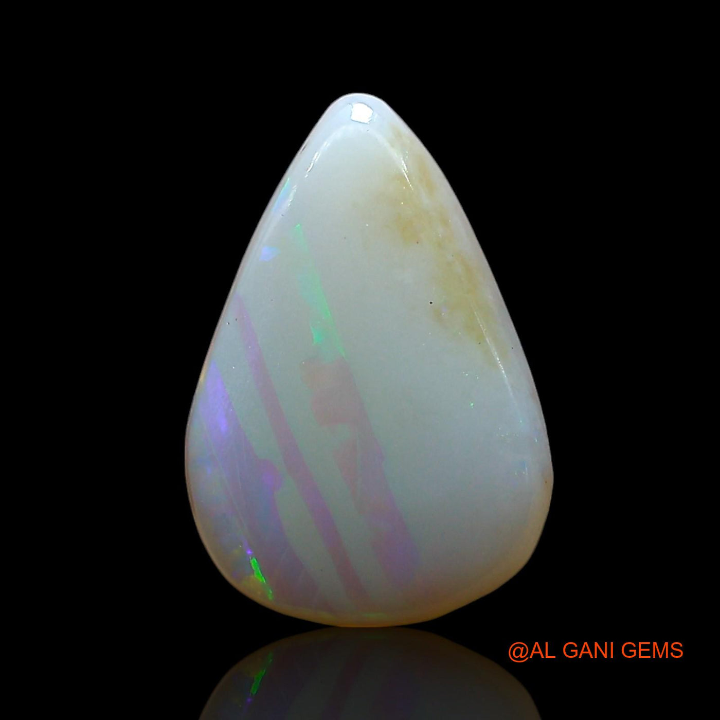 2.00 Cts Natural Australian Fire Opal Loose Gemstone Pear Cabochon 13x9x3 mm AE-474