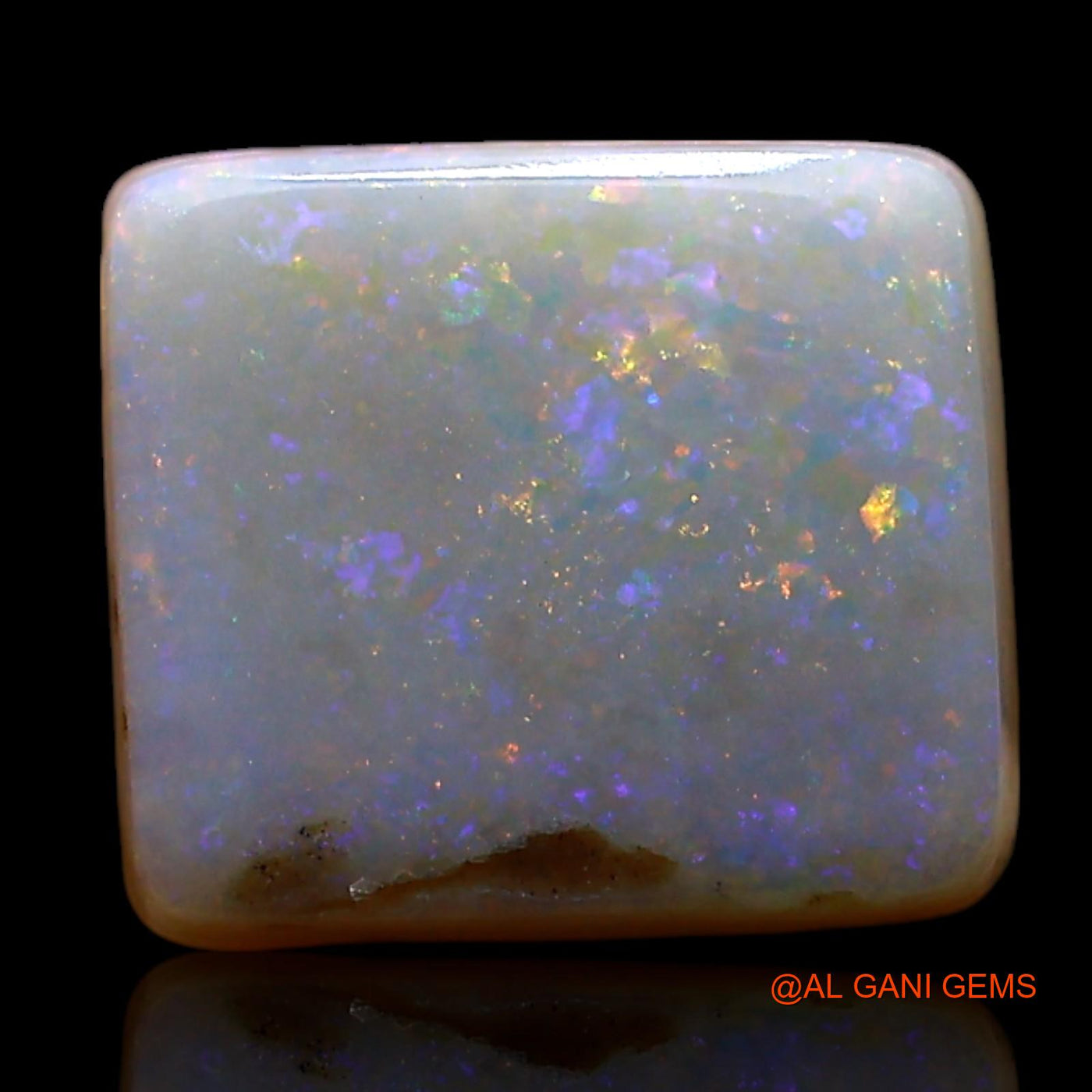 3.00 Cts Natural Australian Fire Opal Loose Gemstone Square Cabochon 10x9x4 mm AE-479