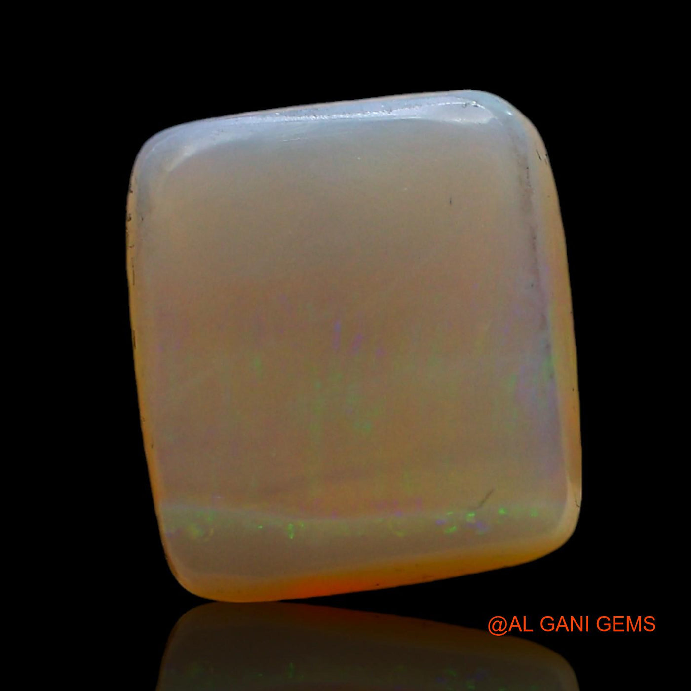 Natural Fire Opal Gemstone 4.00 Cts Loose Square Cabochon From Australia 10x9x5 mm AE-480