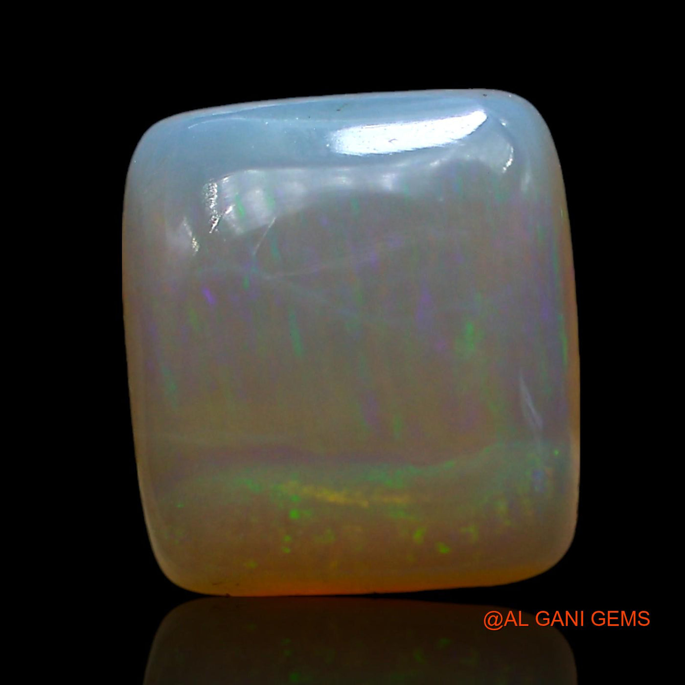 Natural Fire Opal Gemstone 4.00 Cts Loose Square Cabochon From Australia 10x9x5 mm AE-480