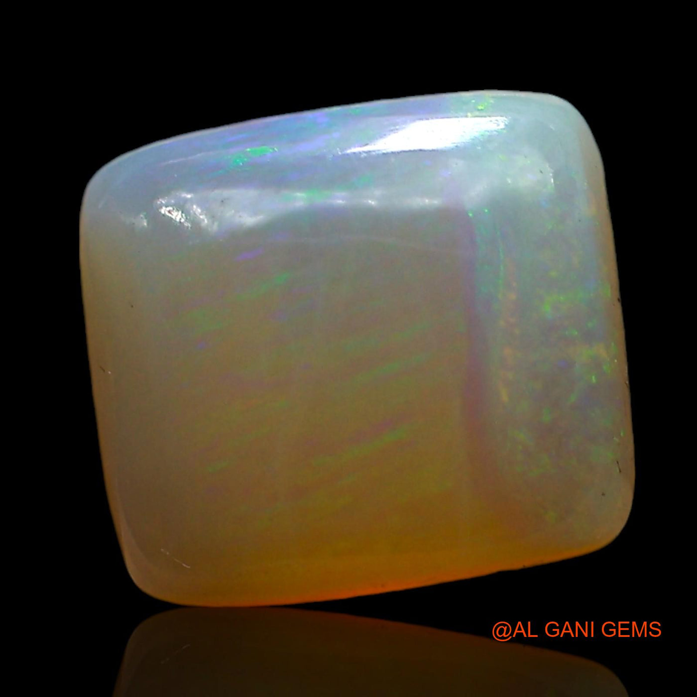 Natural Fire Opal Gemstone 4.00 Cts Loose Square Cabochon From Australia 10x9x5 mm AE-480