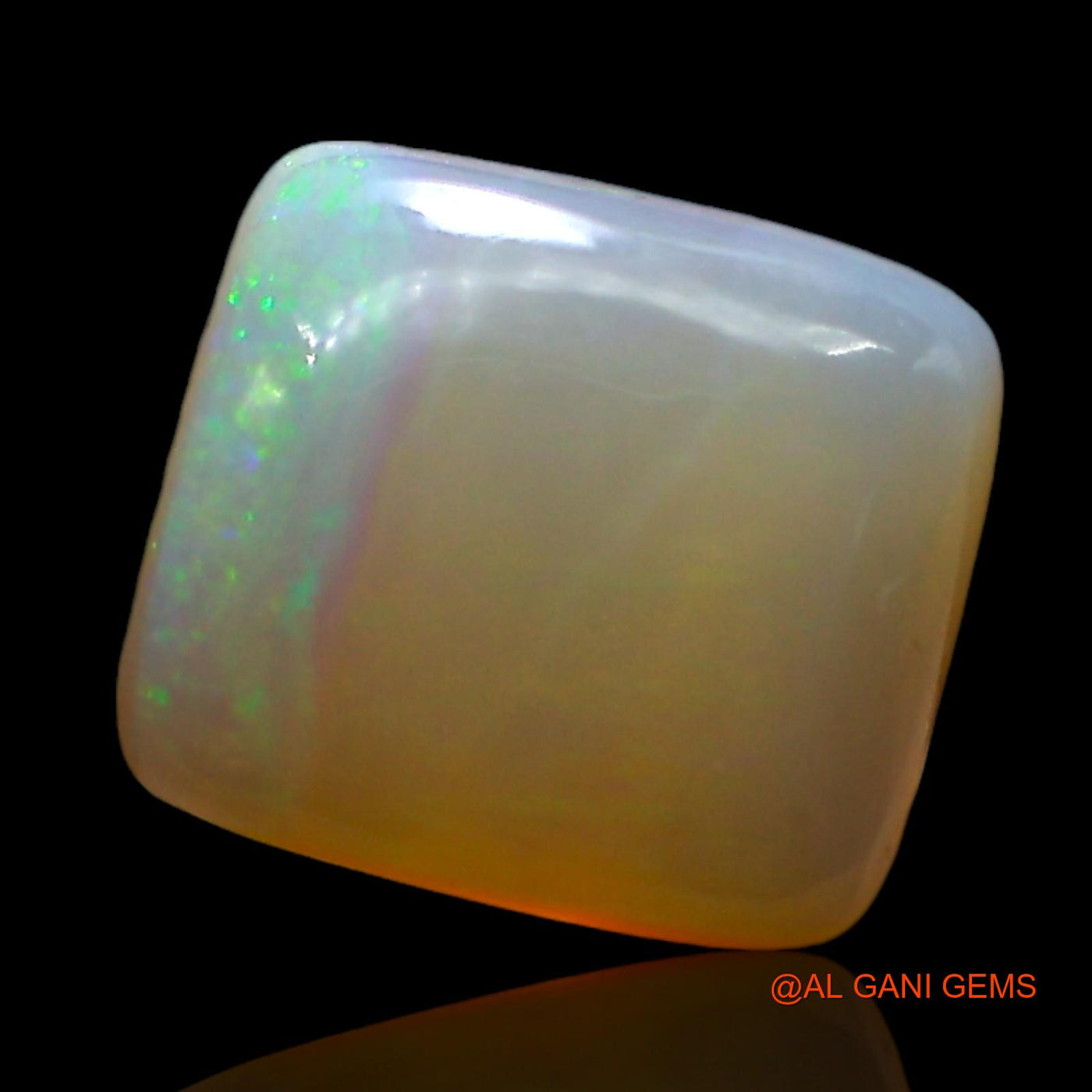 Natural Fire Opal Gemstone 4.00 Cts Loose Square Cabochon From Australia 10x9x5 mm AE-480