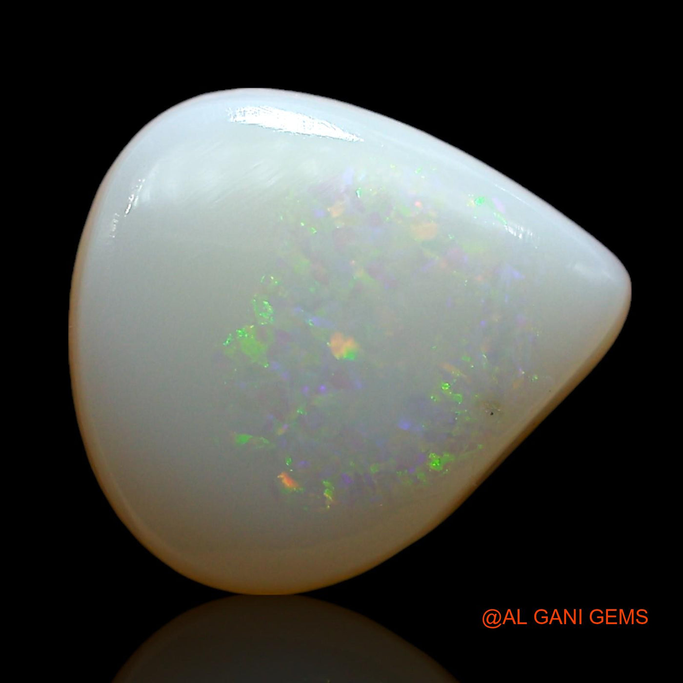 3.00 Cts Natural Australian Fire Opal Loose Gemstone Pear Cabochon 12x10x4 mm AE-483