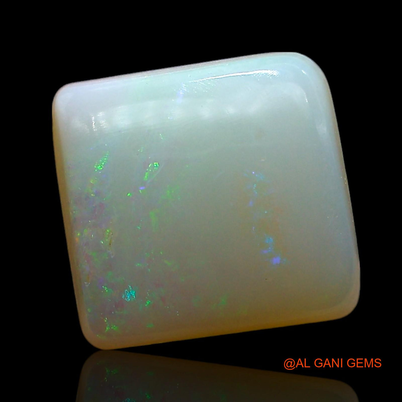Natural Fire Opal Gemstone 2.00 Cts Loose Square Cabochon From Australia 10x9x3 mm AE-487