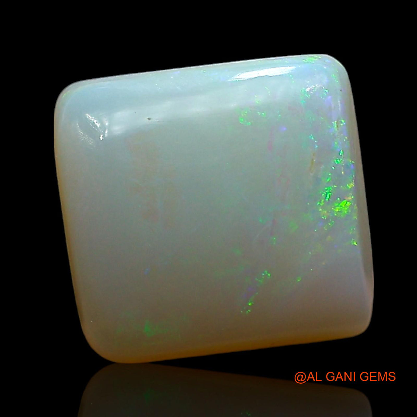 Natural Fire Opal Gemstone 2.00 Cts Loose Square Cabochon From Australia 10x9x3 mm AE-487