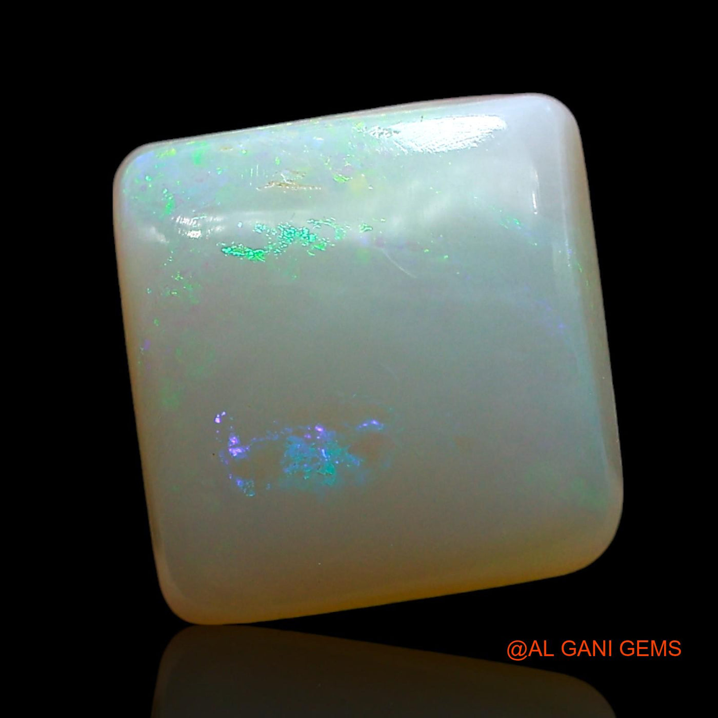 Natural Fire Opal Gemstone 2.00 Cts Loose Square Cabochon From Australia 10x9x3 mm AE-487