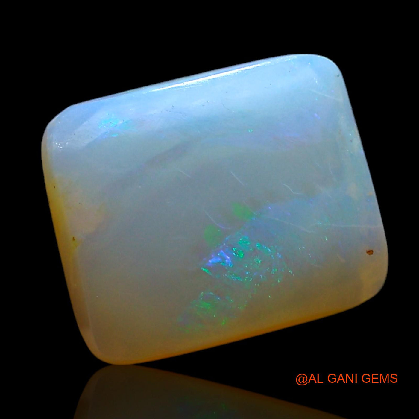 Natural Untreated Fire Opal Loose Gemstone Square Cabochon From Australia 3.00 Cts 10x8x3 mm AE-489
