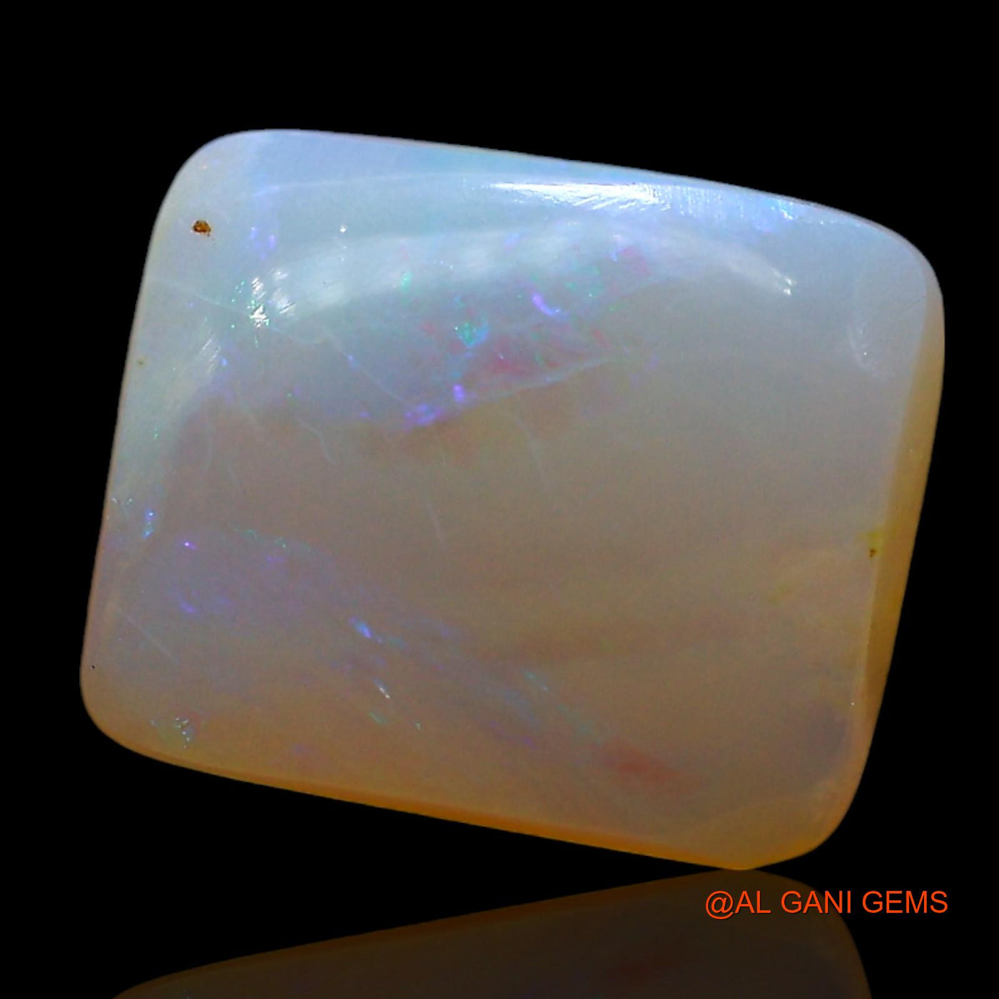 Natural Untreated Fire Opal Loose Gemstone Square Cabochon From Australia 3.00 Cts 10x8x3 mm AE-489