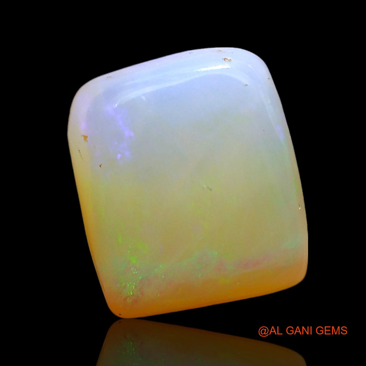 3.00 Cts Natural Australian Fire Opal Square Cabochon Loose Gemstone For Jewelry 10x9x5 mm AE-490