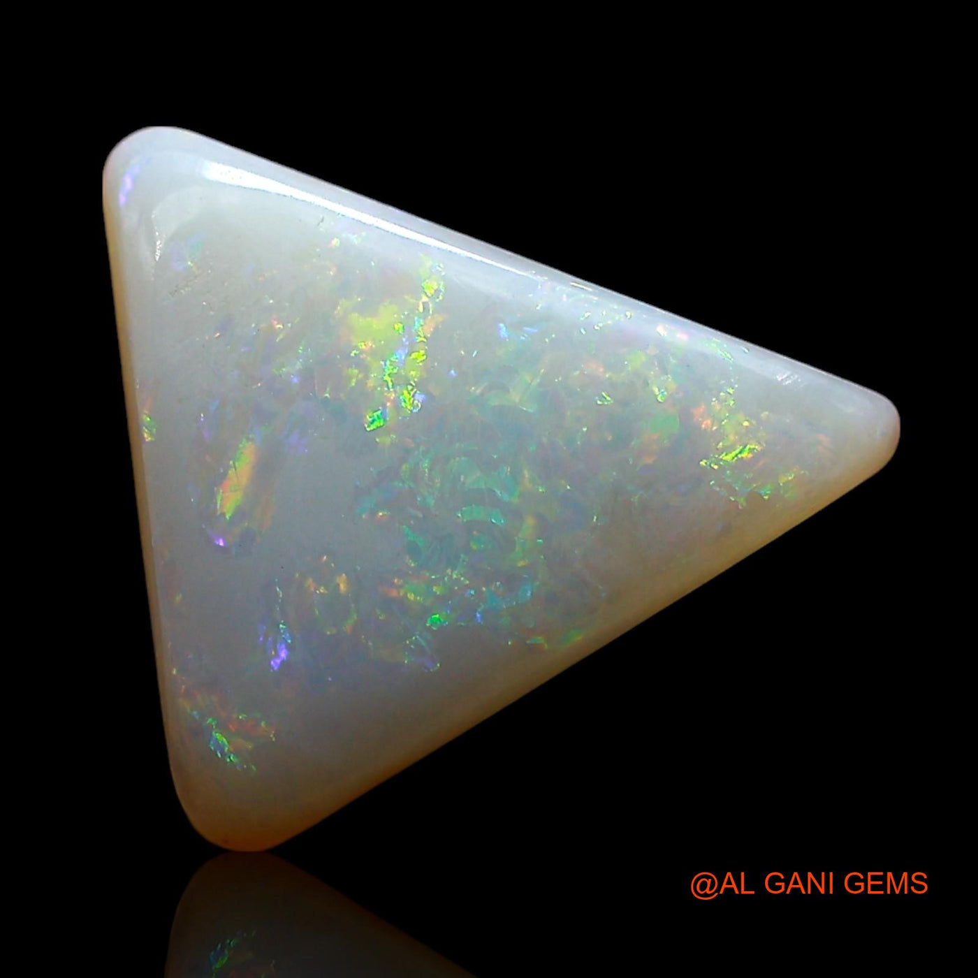 3.00 Cts Natural Australian Fire Opal Loose Gemstone Trillion Cabochon 13x11x3 mm AE-492