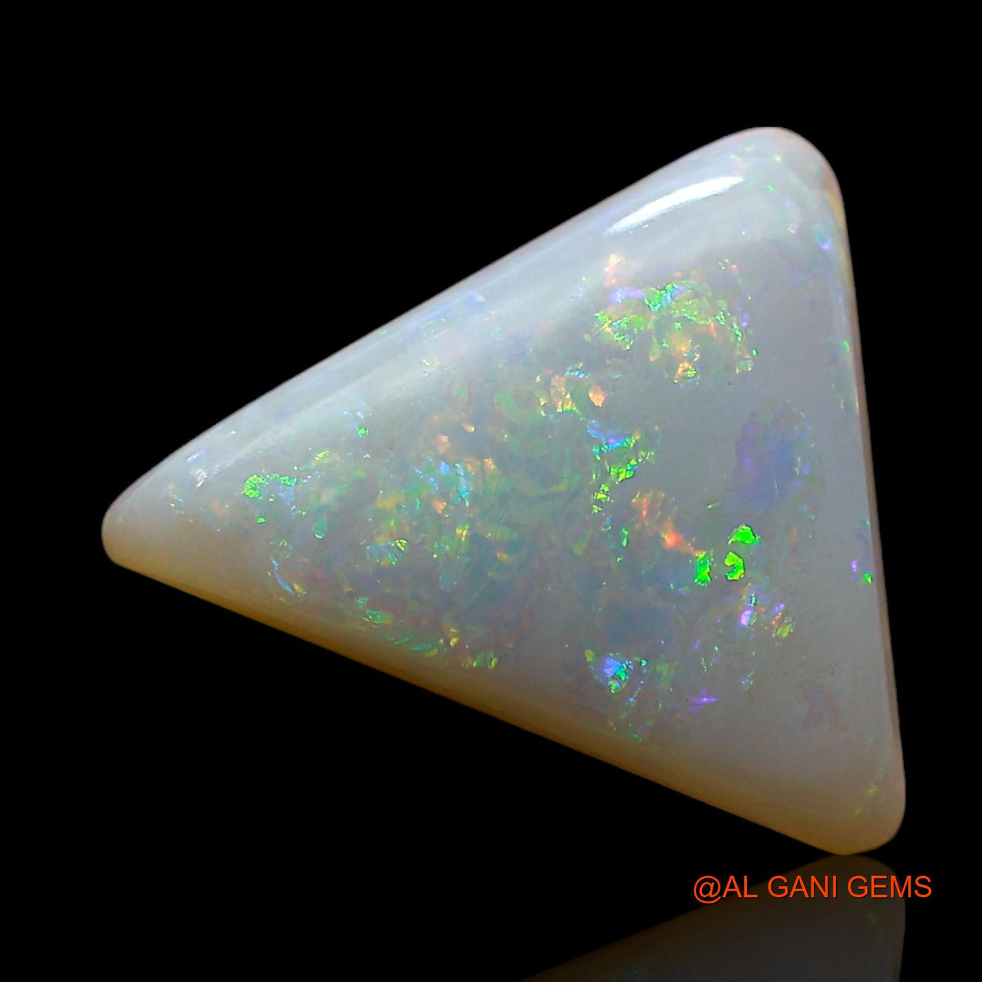 3.00 Cts Natural Australian Fire Opal Loose Gemstone Trillion Cabochon 13x11x3 mm AE-492