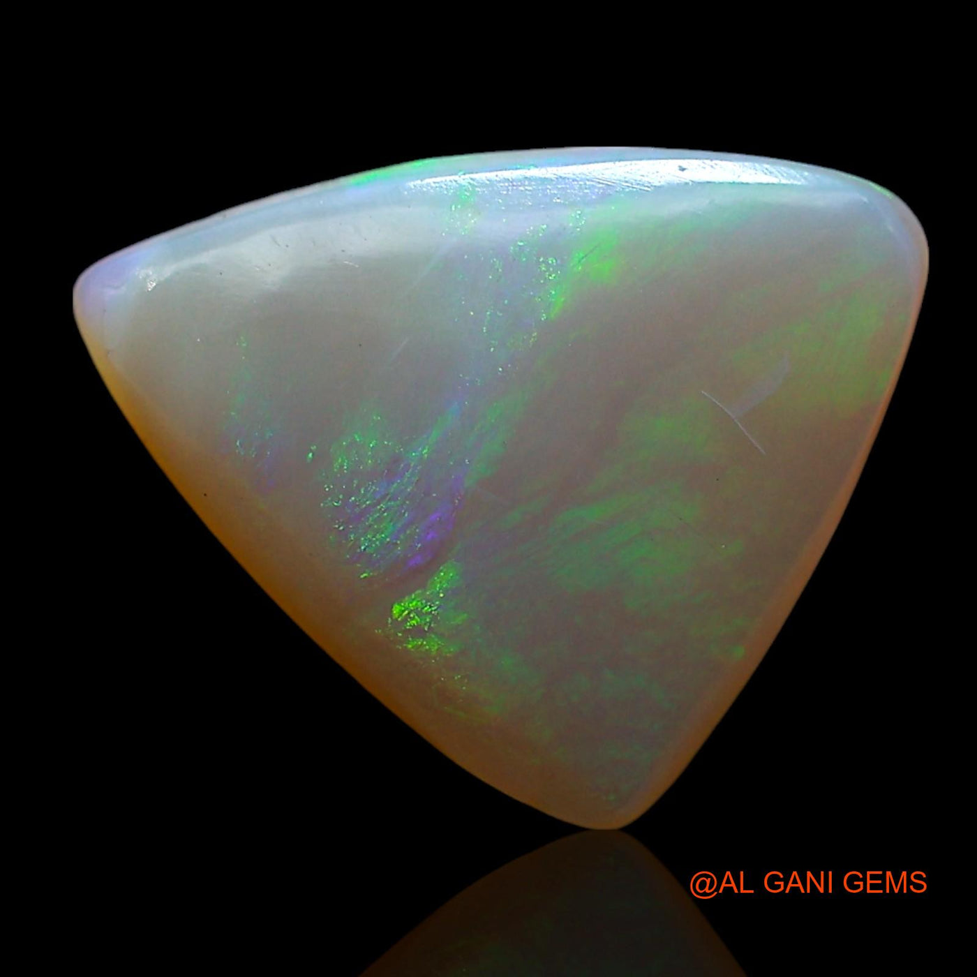 3.00 Cts Unheated Australian Fire Opal Loose Gemstone Trillion Cabochon Natural 13x11x3 mm AE-496