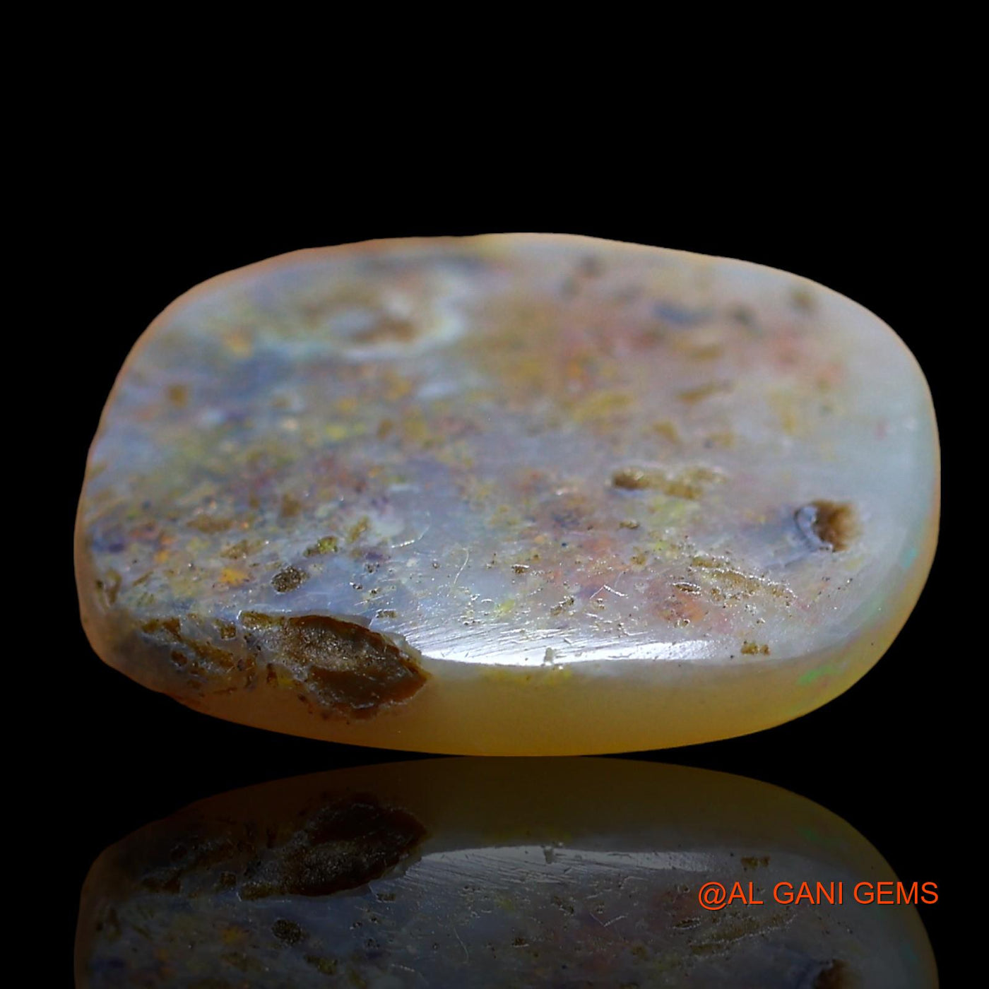 5.00 Cts Natural Australian Fire Opal Loose Gemstone Oval Cabochon 16x14x3 mm AE-49