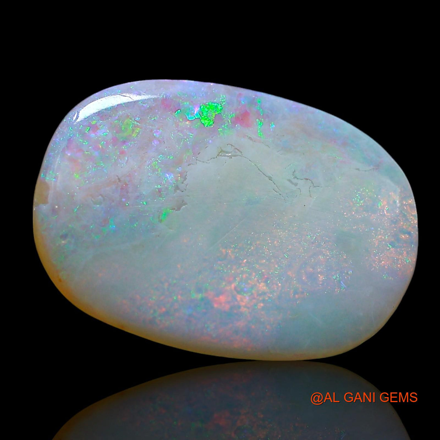 4.00 Cts Natural Australian Fire Opal Oval Cabochon Loose Gemstone For Jewelry 17x12x2 mm AE-504