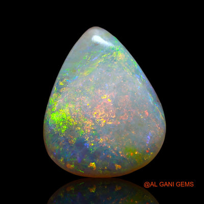 5.00 Cts Unheated Australian Fire Opal Loose Gemstone Pear Cabochon Natural 16x12x3 mm AE-507