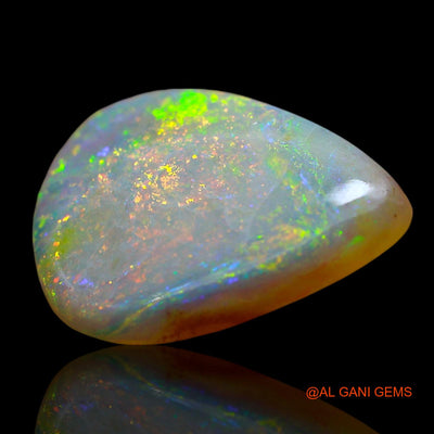 5.00 Cts Unheated Australian Fire Opal Loose Gemstone Pear Cabochon Natural 16x12x3 mm AE-507