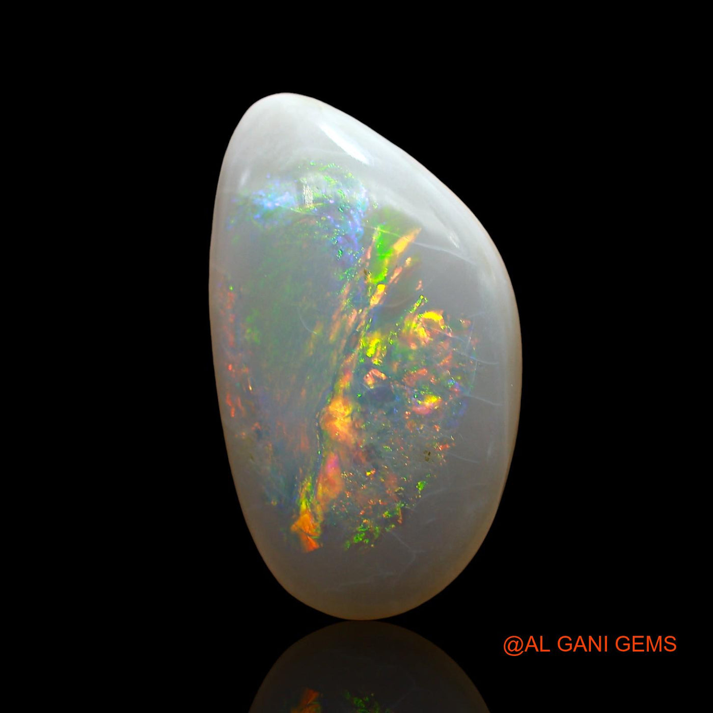 5.00 Cts Natural Australian Fire Opal Loose Gemstone Fancy Cabochon 19x11x4 mm AE-50