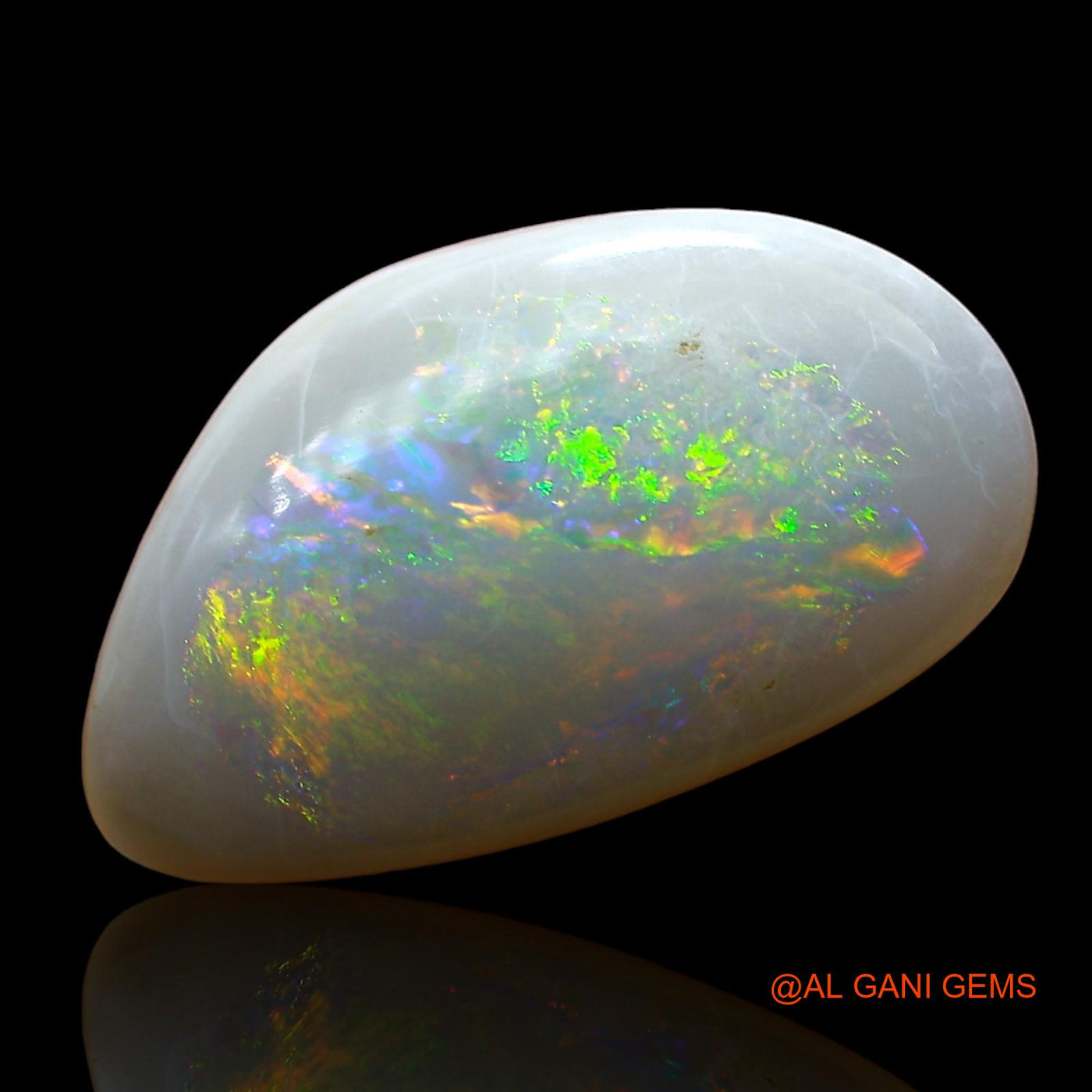 5.00 Cts Natural Australian Fire Opal Loose Gemstone Fancy Cabochon 19x11x4 mm AE-50