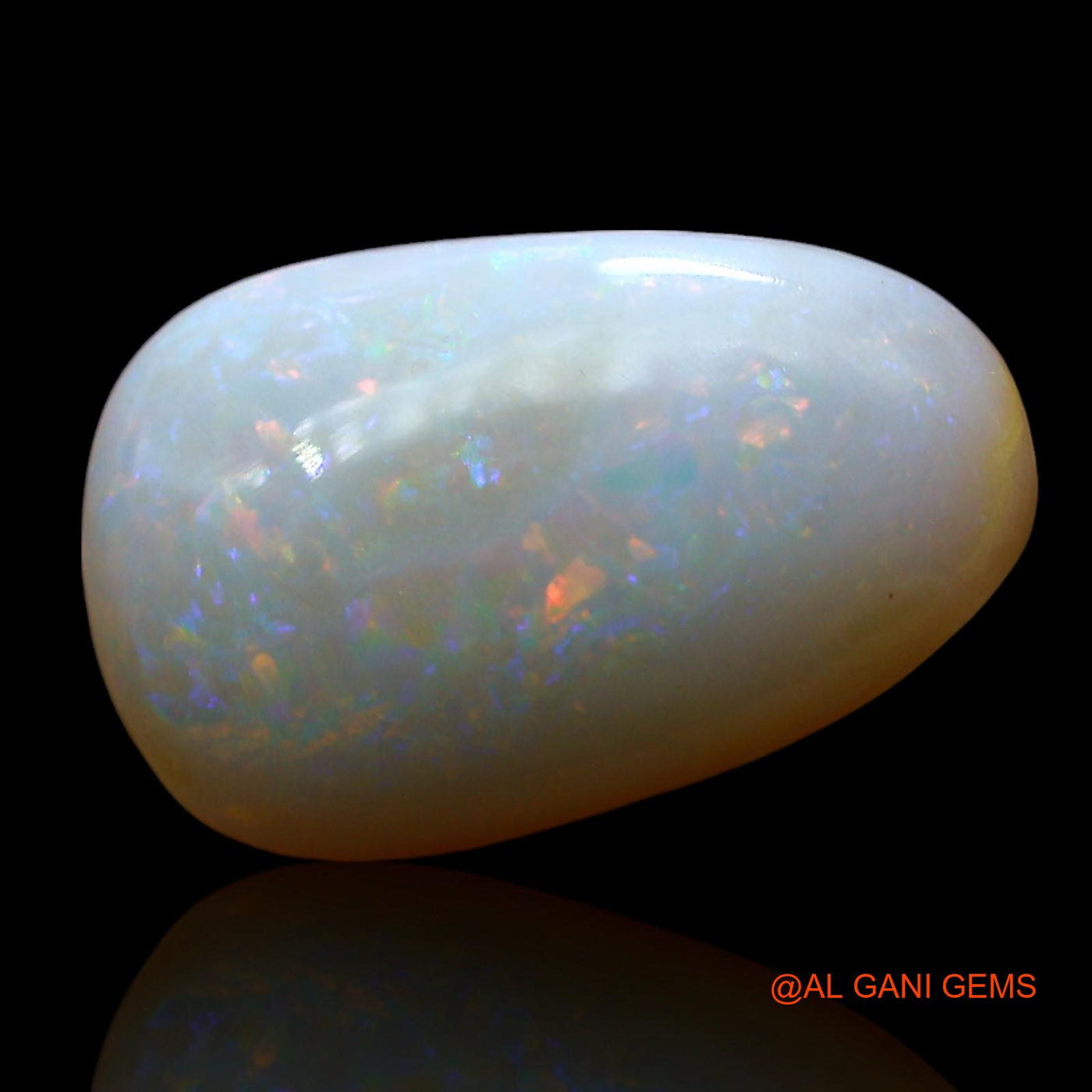 4.00 Cts Natural Australian Fire Opal Loose Gemstone Pear Cabochon 16x10x3 mm AE-517