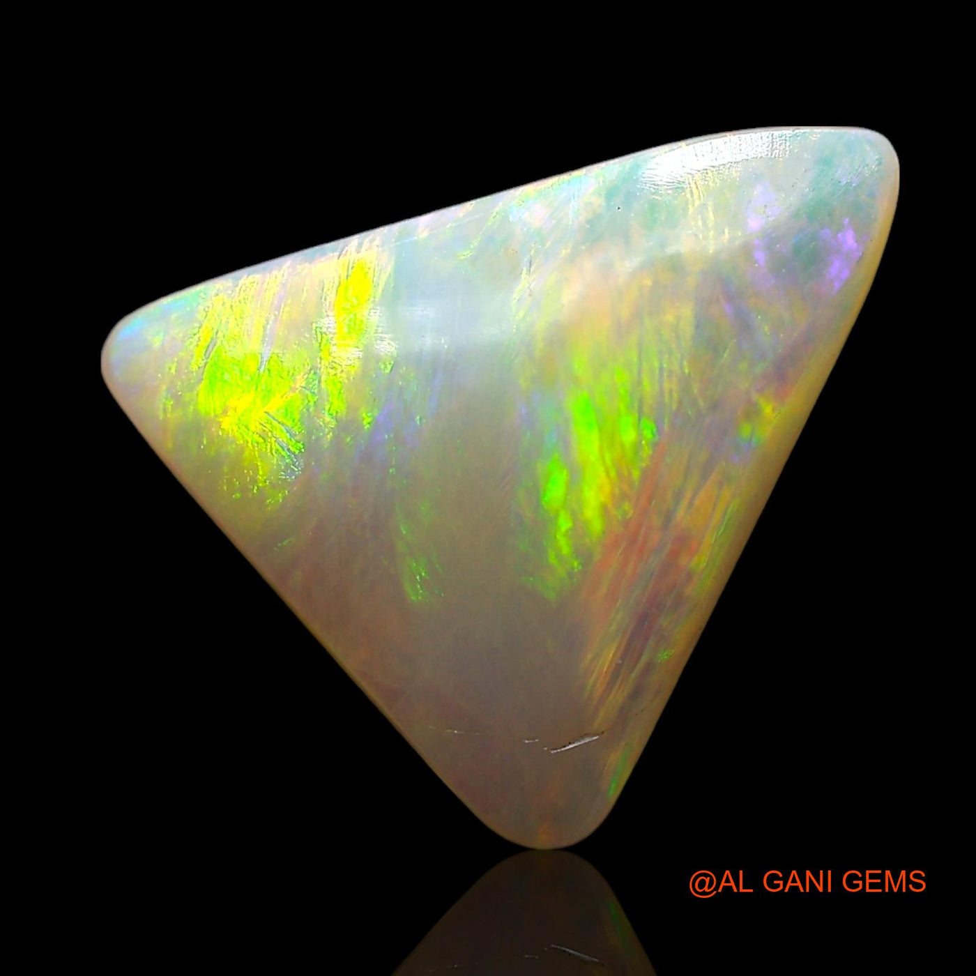 3.00 Cts Natural Australian Fire Opal Loose Gemstone Trillion Cabochon 14x11x3 mm AE-518
