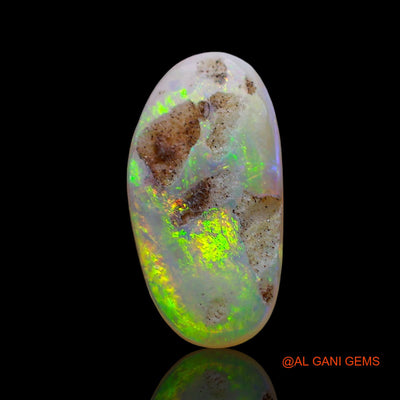 Natural Fire Opal Gemstone 3.00 Cts Loose Oval Cabochon From Australia 17x9x2 mm AE-519