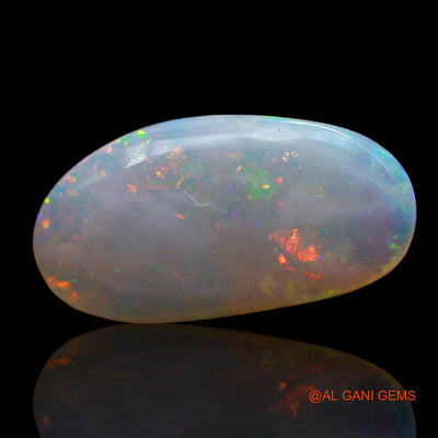 Natural Fire Opal Gemstone 3.00 Cts Loose Oval Cabochon From Australia 17x9x2 mm AE-519