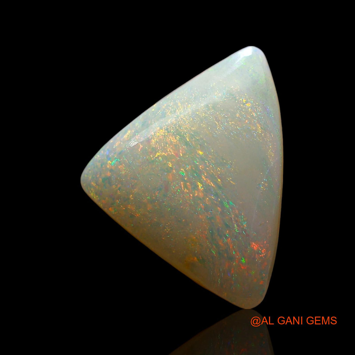 3.00 Cts Unheated Australian Fire Opal Loose Gemstone Trillion Cabochon Natural 15x11x3 mm AE-523
