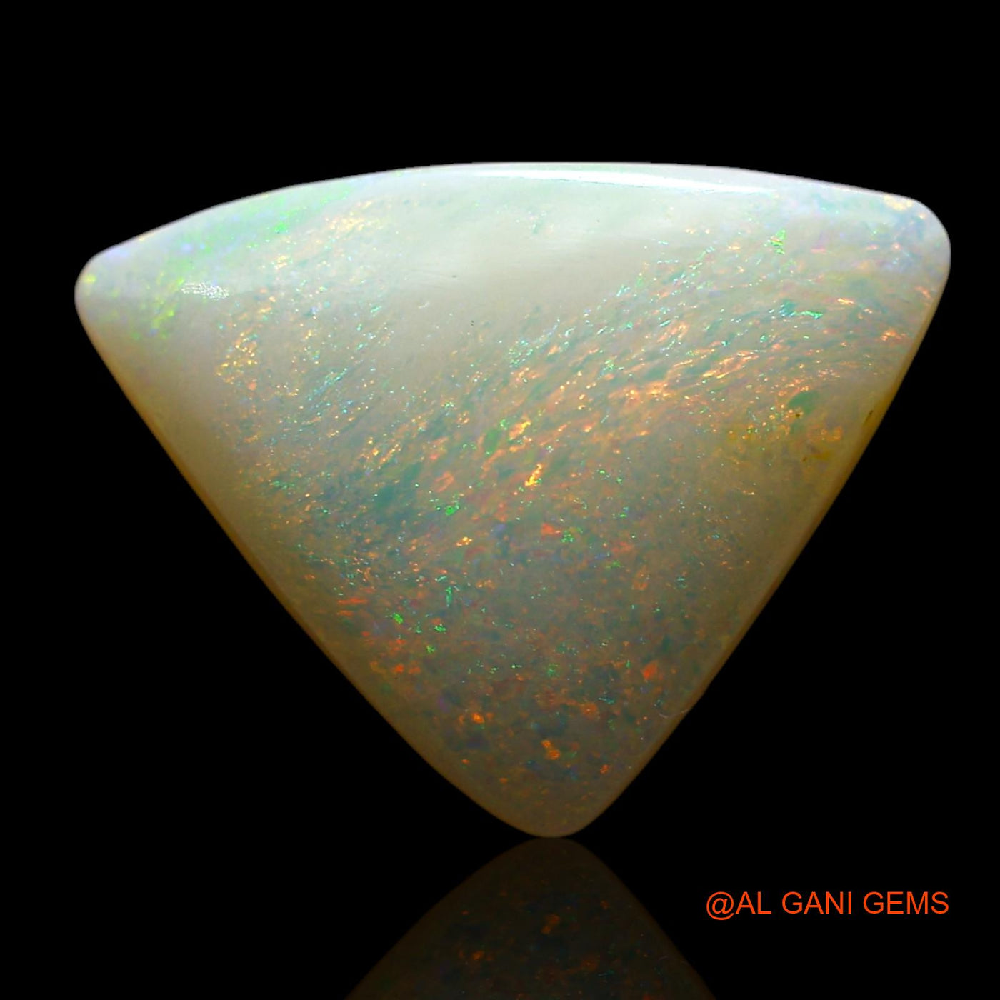 3.00 Cts Unheated Australian Fire Opal Loose Gemstone Trillion Cabochon Natural 15x11x3 mm AE-523