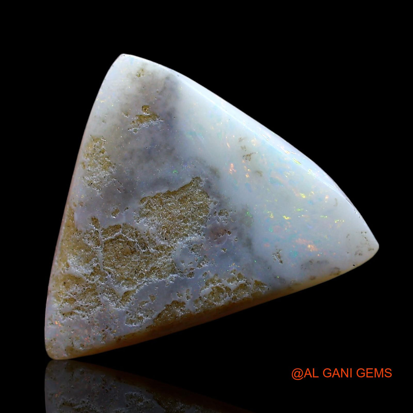 3.00 Cts Natural Australian Fire Opal Trillion Cabochon Loose Gemstone For Jewelry 14x11x4 mm AE-524