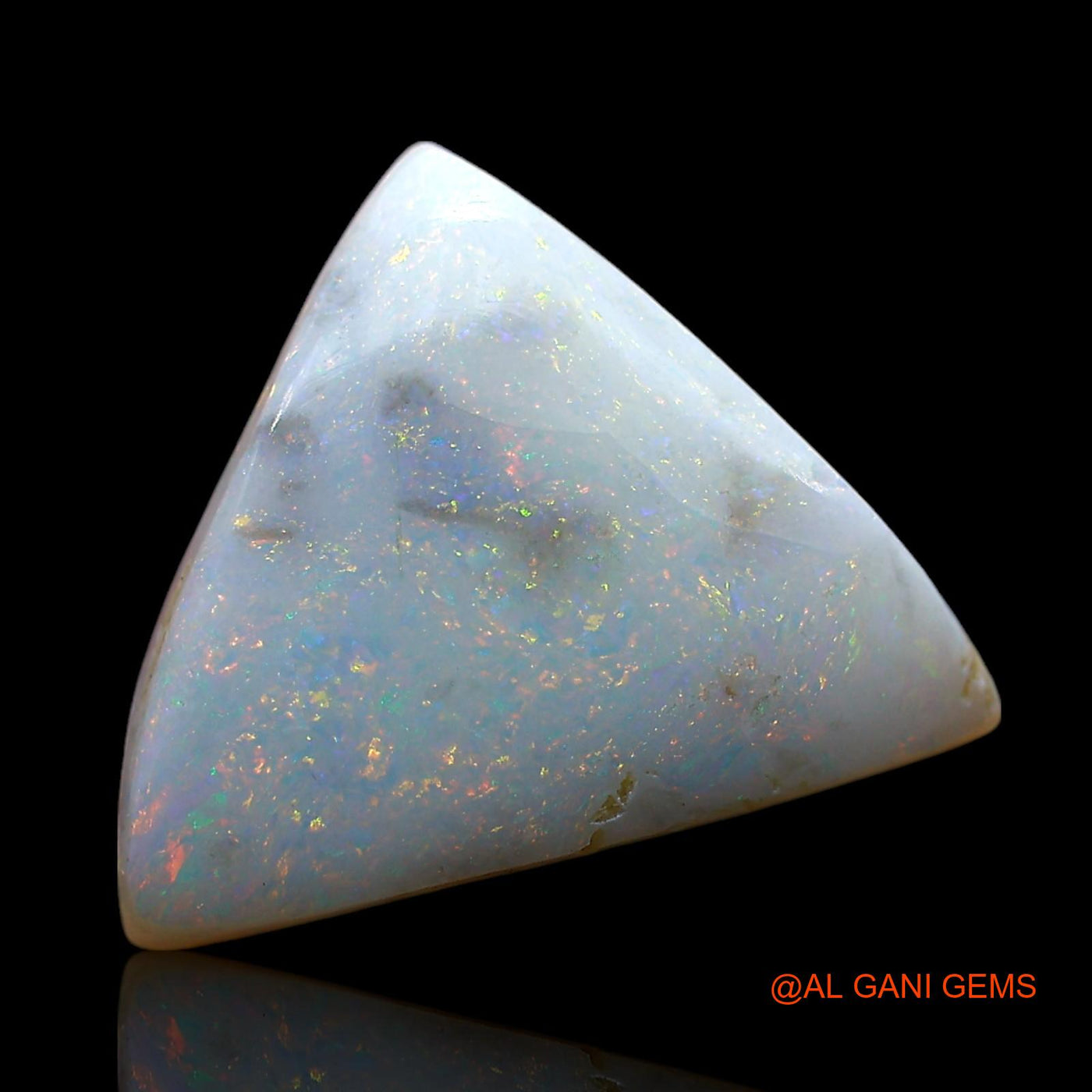3.00 Cts Natural Australian Fire Opal Trillion Cabochon Loose Gemstone For Jewelry 14x11x4 mm AE-524