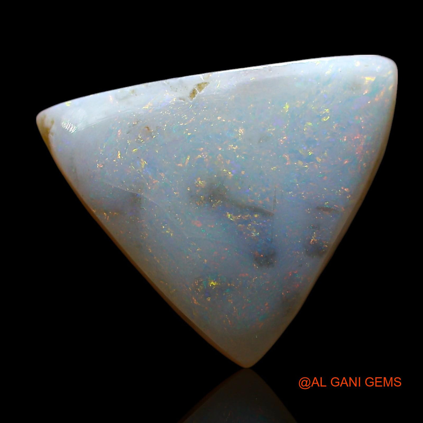 3.00 Cts Natural Australian Fire Opal Trillion Cabochon Loose Gemstone For Jewelry 14x11x4 mm AE-524
