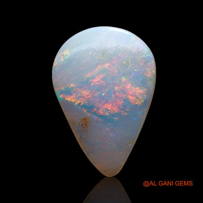 2.00 Cts Natural Australian Fire Opal Loose Gemstone Pear Cabochon 15x10x2 mm AE-529