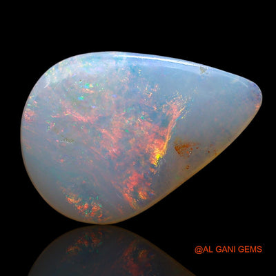 2.00 Cts Natural Australian Fire Opal Loose Gemstone Pear Cabochon 15x10x2 mm AE-529