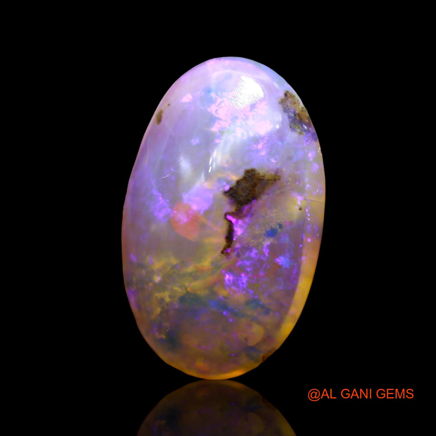 7.00 Cts Natural Australian Fire Opal Loose Gemstone Oval Cabochon 18x11x6 mm AE-52