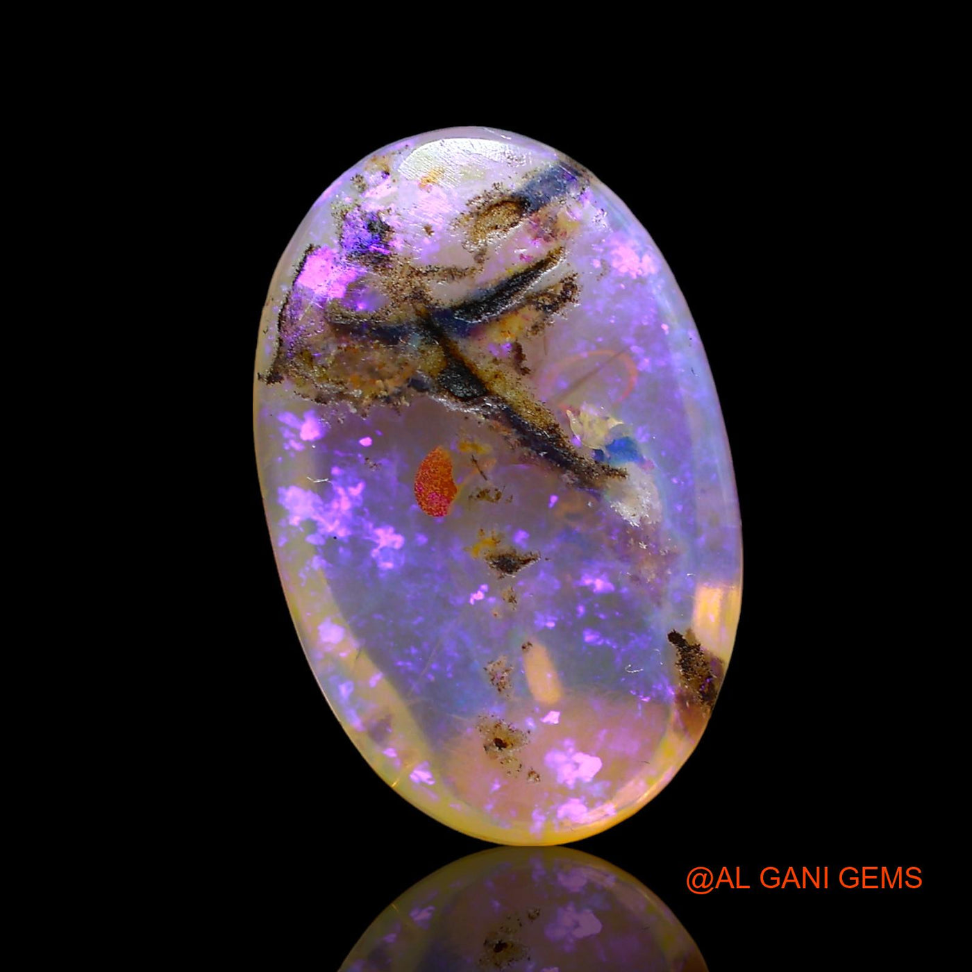 7.00 Cts Natural Australian Fire Opal Loose Gemstone Oval Cabochon 18x11x6 mm AE-52