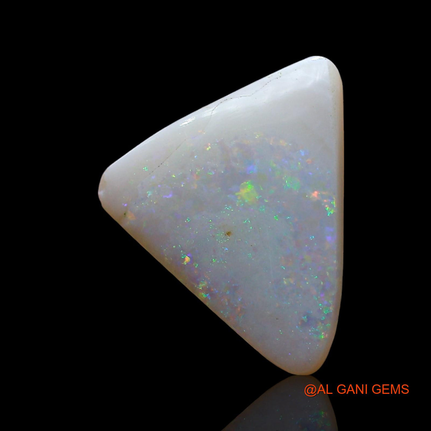 3.00 Cts Natural Australian Fire Opal Loose Gemstone Trillion Cabochon 14x11x3 mm AE-532
