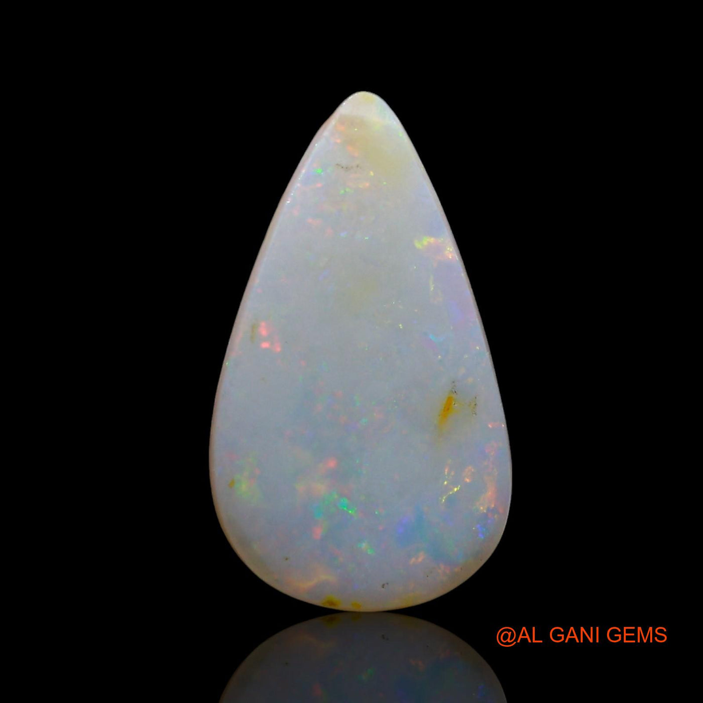 2.00 Cts Natural Australian Fire Opal Pear Cabochon Loose Gemstone For Jewelry 16x9x2 mm AE-533