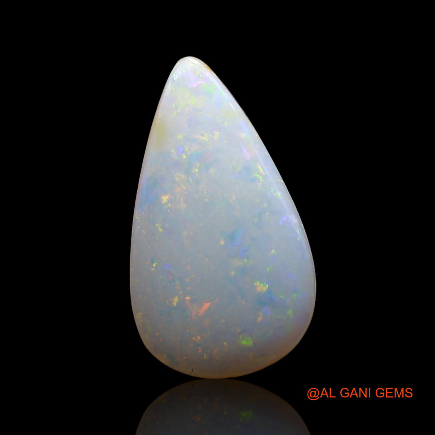 2.00 Cts Natural Australian Fire Opal Pear Cabochon Loose Gemstone For Jewelry 16x9x2 mm AE-533