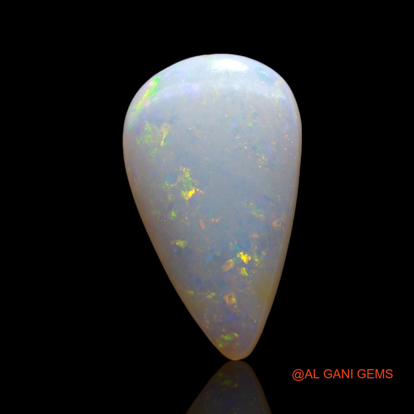 2.00 Cts Natural Australian Fire Opal Pear Cabochon Loose Gemstone For Jewelry 16x9x2 mm AE-533