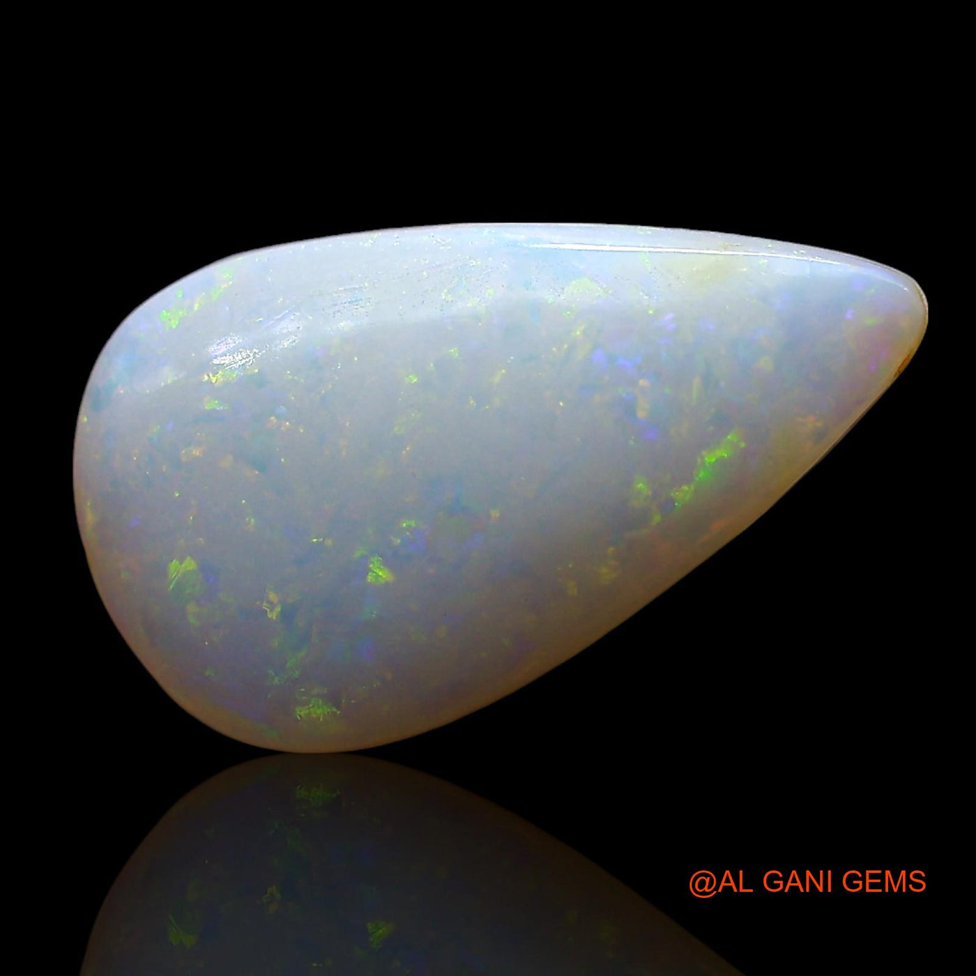 2.00 Cts Natural Australian Fire Opal Pear Cabochon Loose Gemstone For Jewelry 16x9x2 mm AE-533