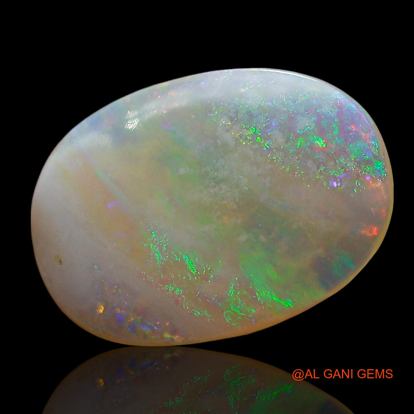 Natural Untreated Fire Opal Loose Gemstone Oval Cabochon From Australia 2.00 Cts 14x10x2 mm AE-537