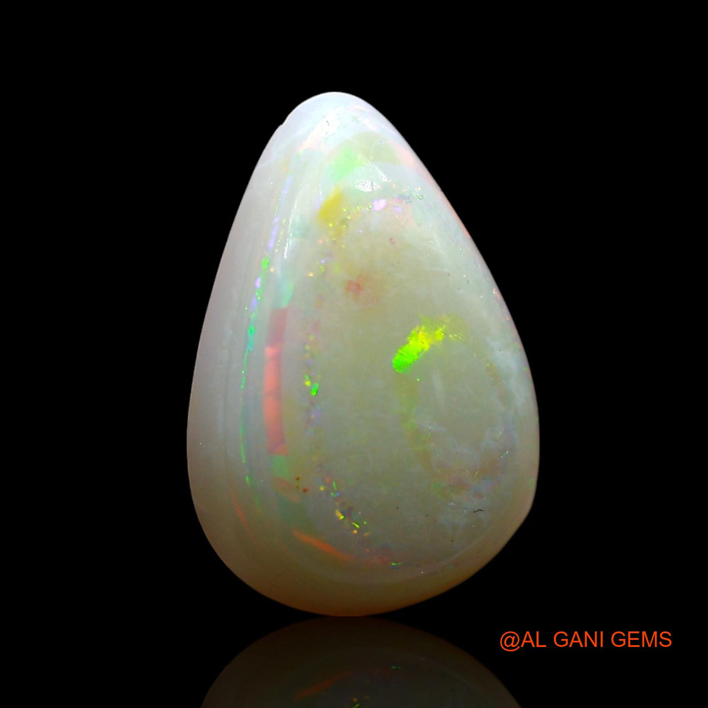 Natural Fire Opal Gemstone 3.00 Cts Loose Pear Cabochon From Australia 14x10x4 mm AE-540