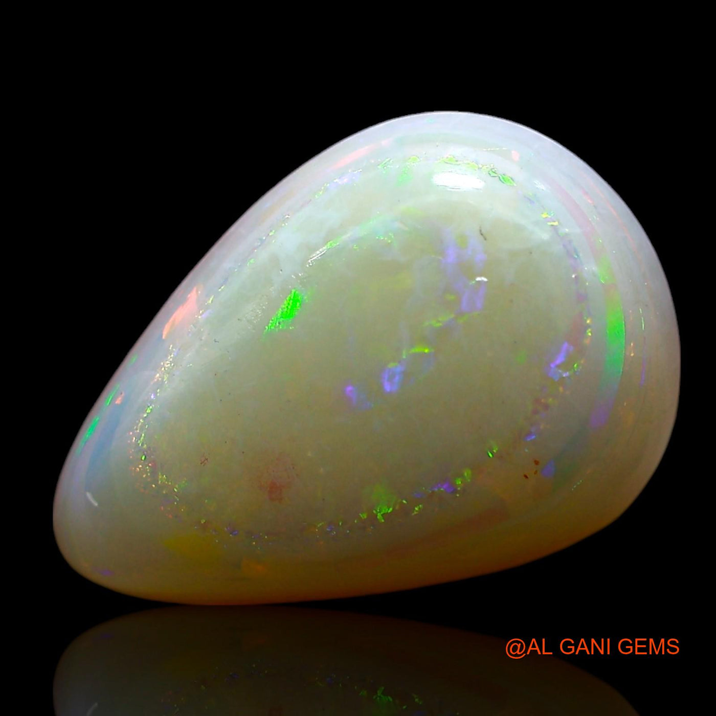 Natural Fire Opal Gemstone 3.00 Cts Loose Pear Cabochon From Australia 14x10x4 mm AE-540