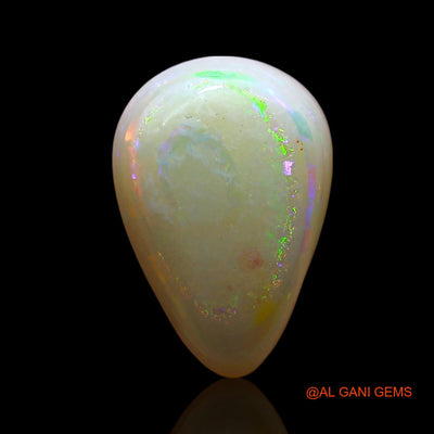 Natural Fire Opal Gemstone 3.00 Cts Loose Pear Cabochon From Australia 14x10x4 mm AE-540